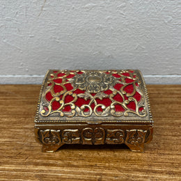 Vintage Italian Gilt Metal Trinket Box