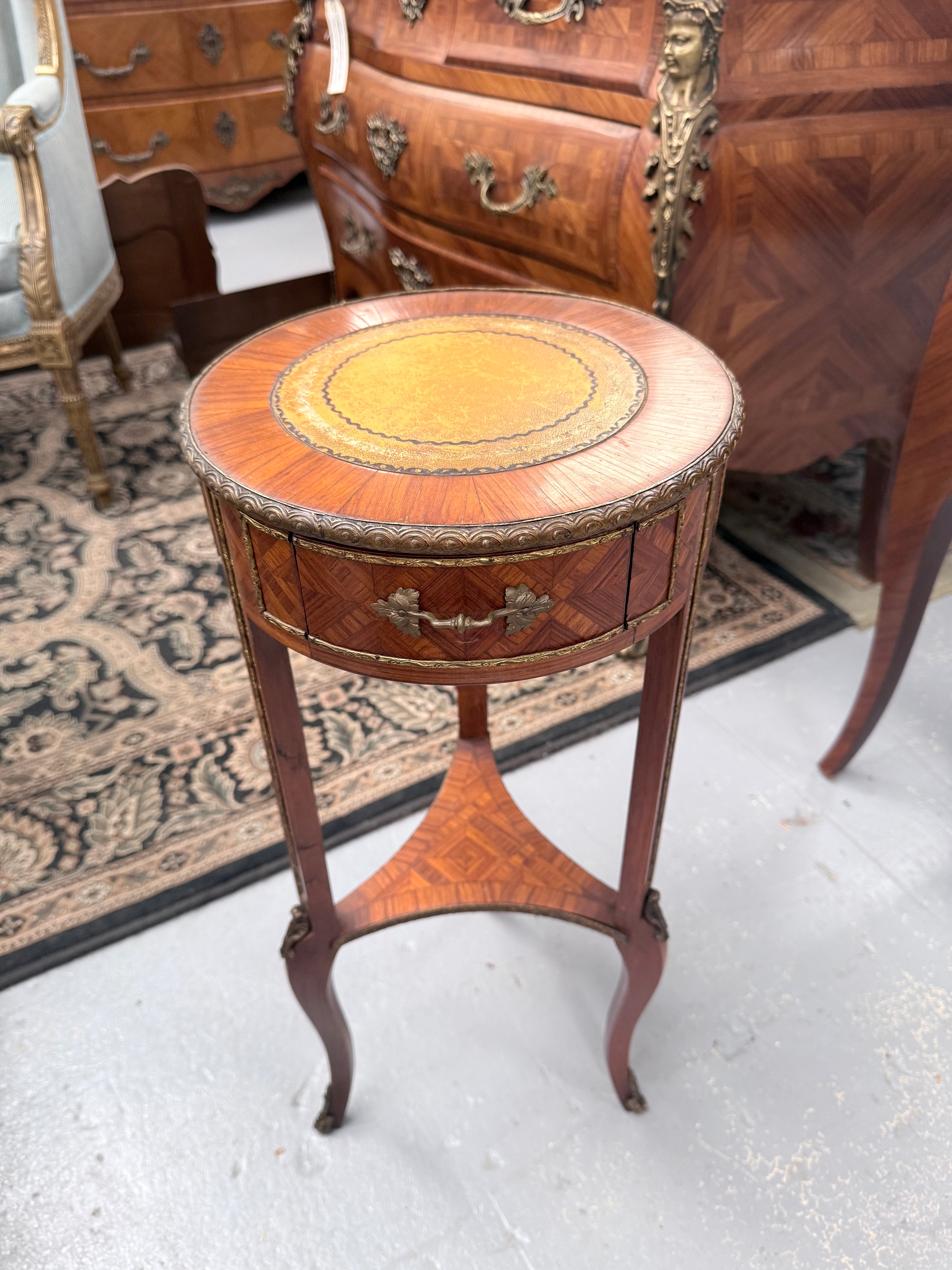 Kingwood Occasional Leather Insert Table | Antique & Vintage | Moonee Ponds Antiques | Australia Wide