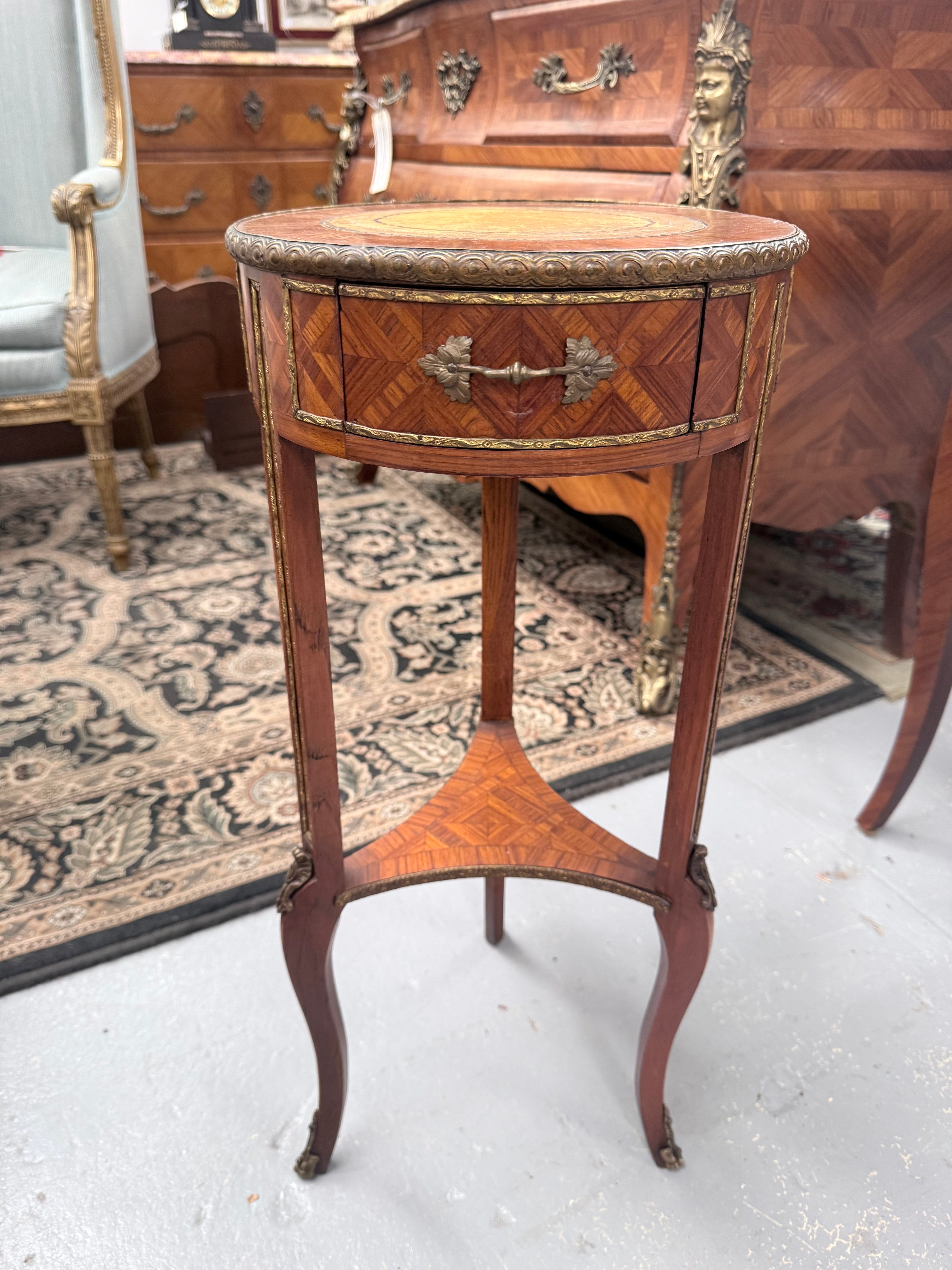 Kingwood Occasional Leather Insert Table | Antique & Vintage | Moonee Ponds Antiques | Australia Wide