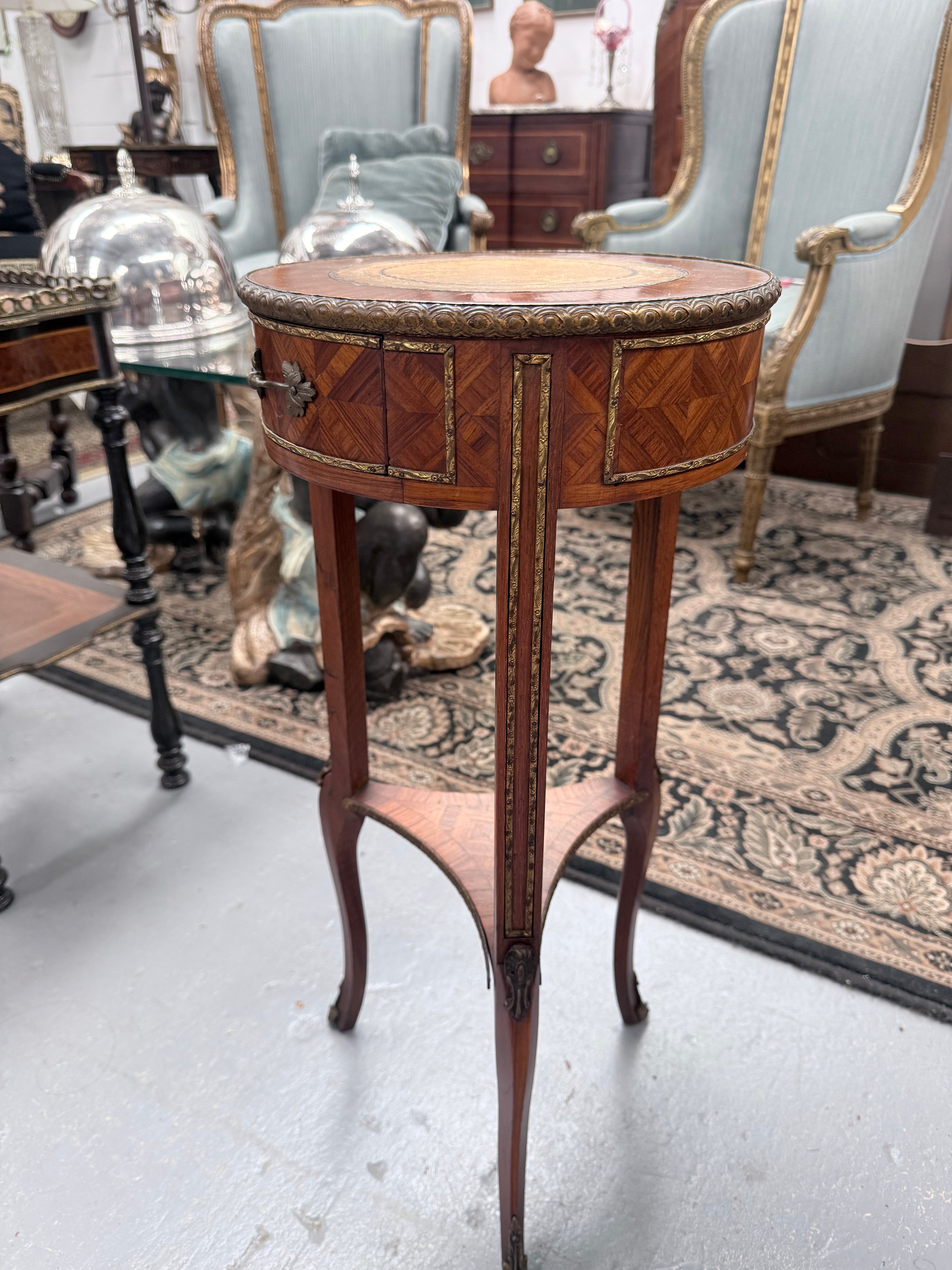 Kingwood Occasional Leather Insert Table | Antique & Vintage | Moonee Ponds Antiques | Australia Wide