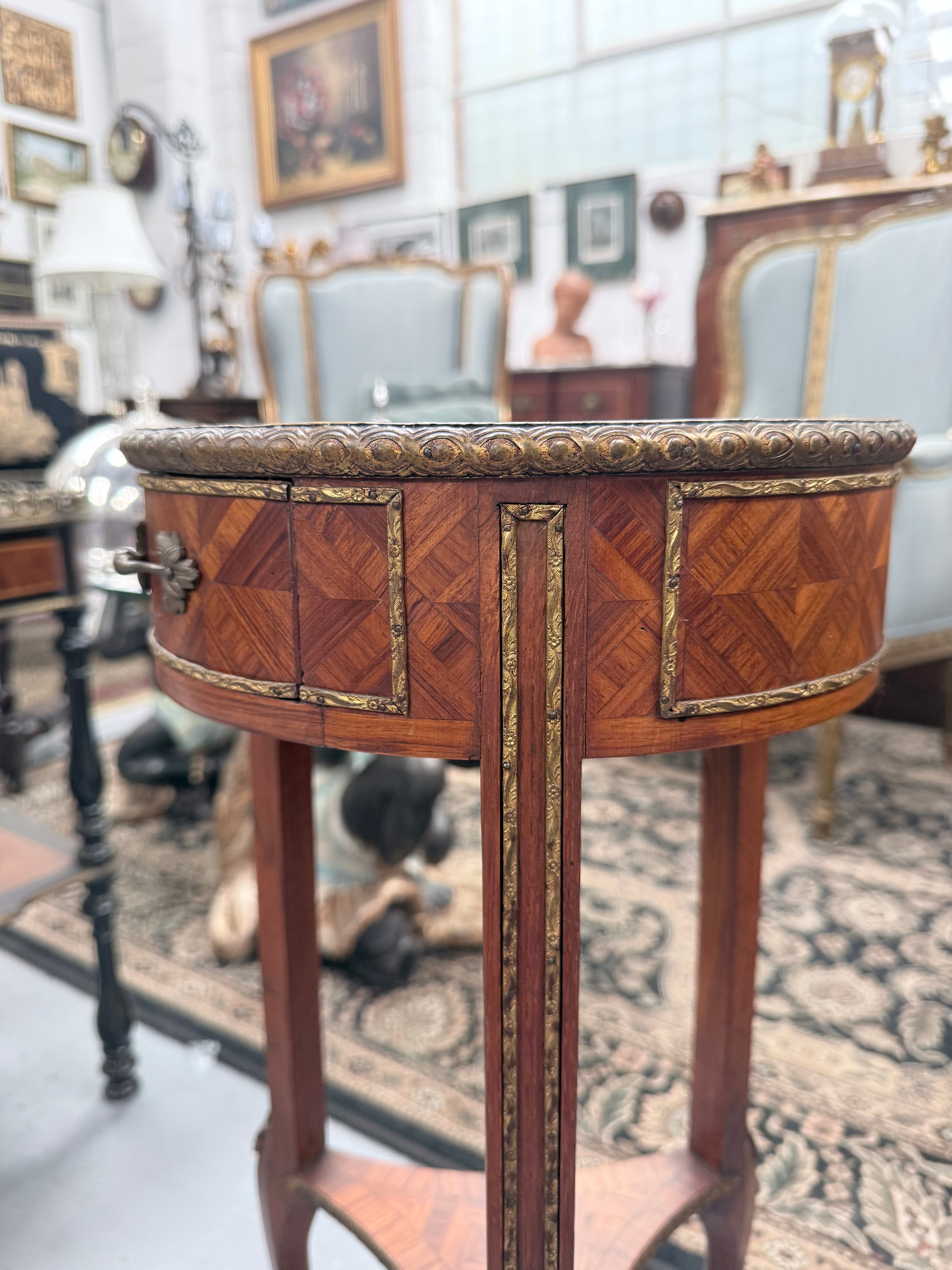 Kingwood Occasional Leather Insert Table | Antique & Vintage | Moonee Ponds Antiques | Australia Wide