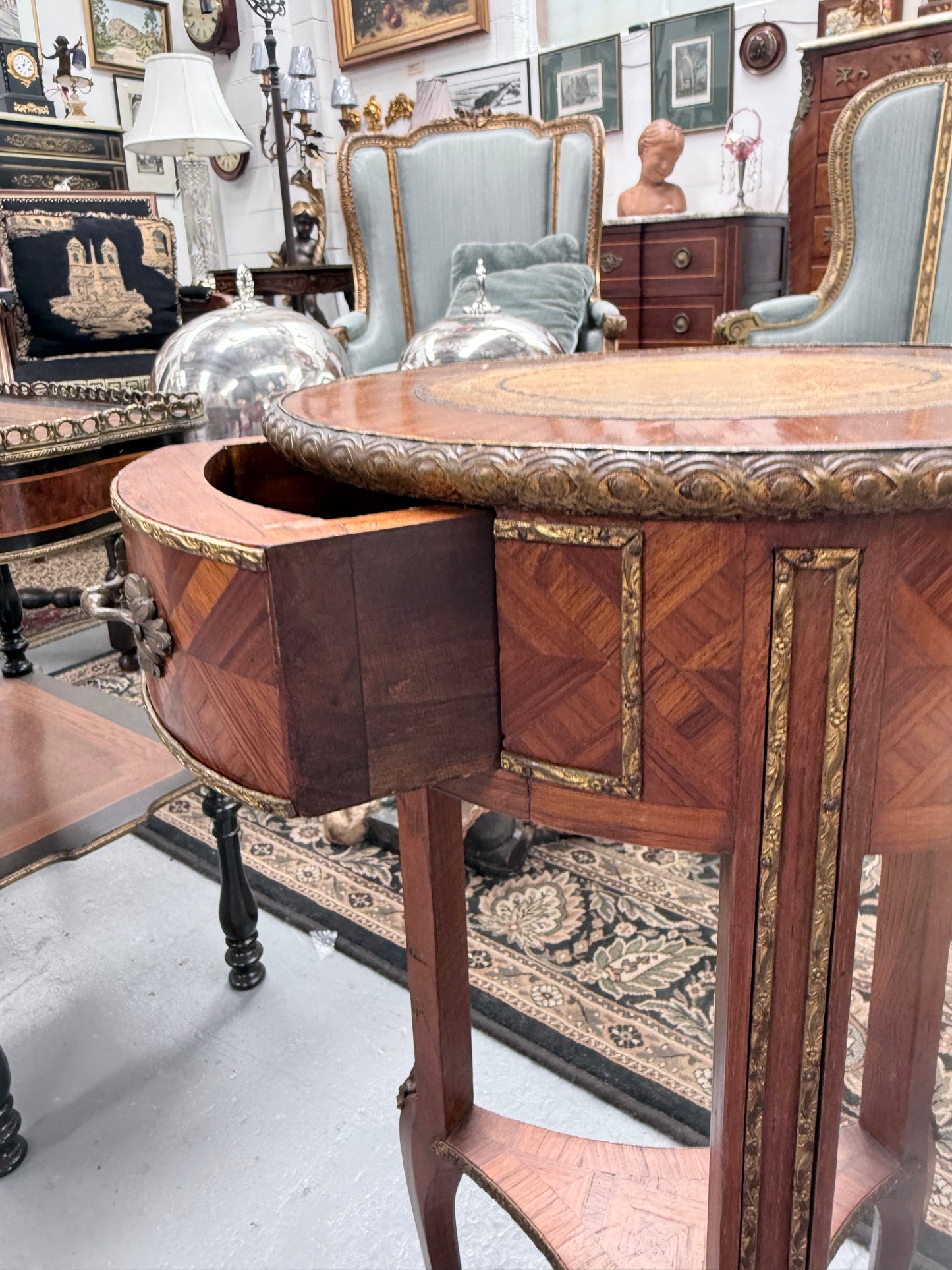 Kingwood Occasional Leather Insert Table