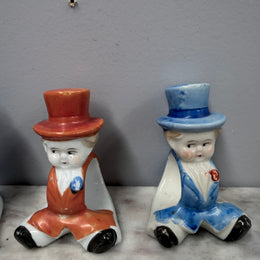 Set of 4 Vintage Napkin Ring of Boy In Top Hat