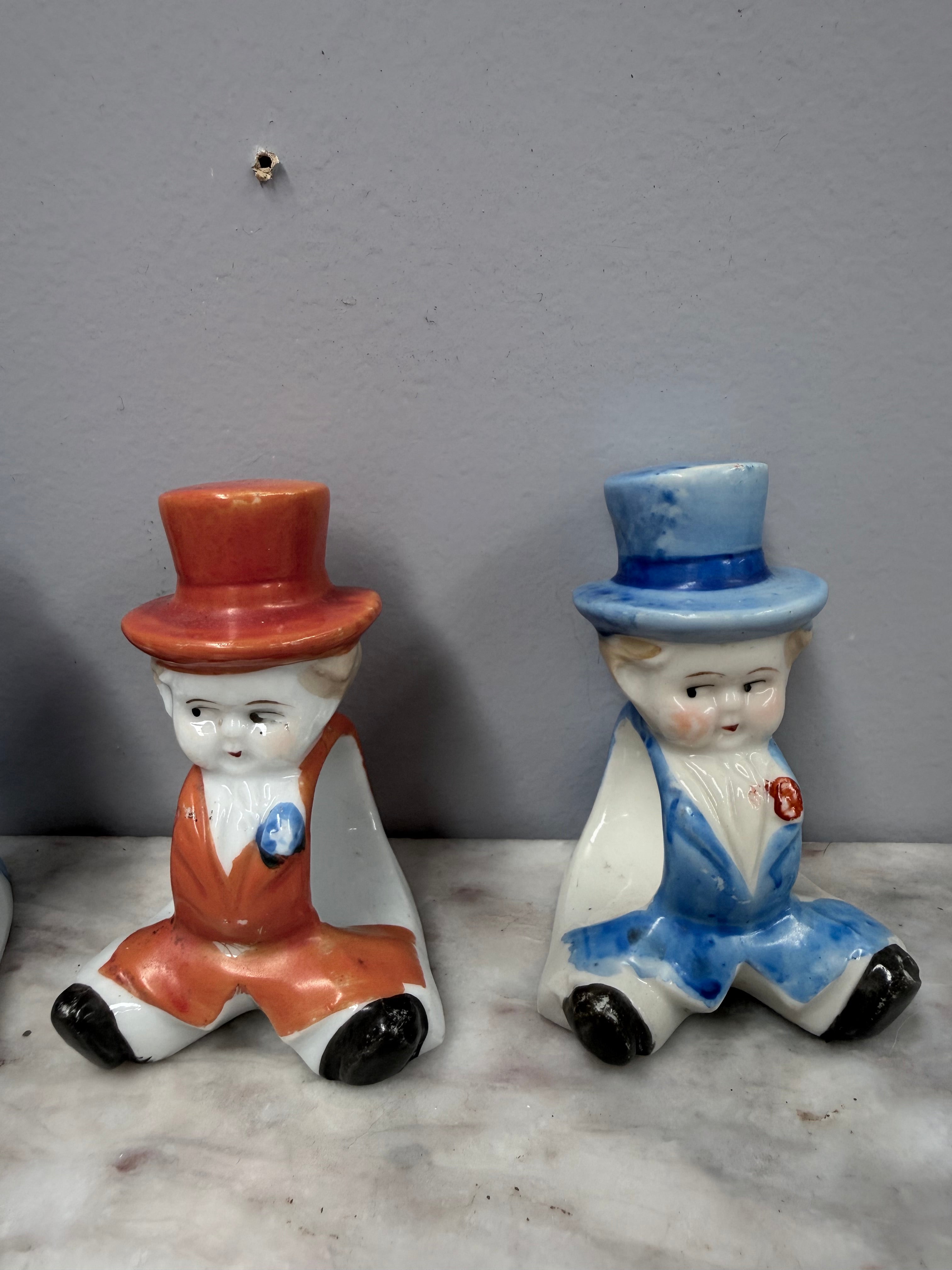 Set of 4 Vintage Napkin Ring of Boy In Top Hat | Antique & Vintage | Moonee Ponds Antiques | Australia Wide Delivery