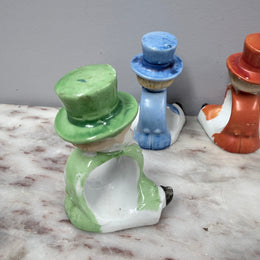 Set of 4 Vintage Napkin Ring of Boy In Top Hat