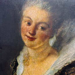 19th Century Portrait Print in Gilt Frame