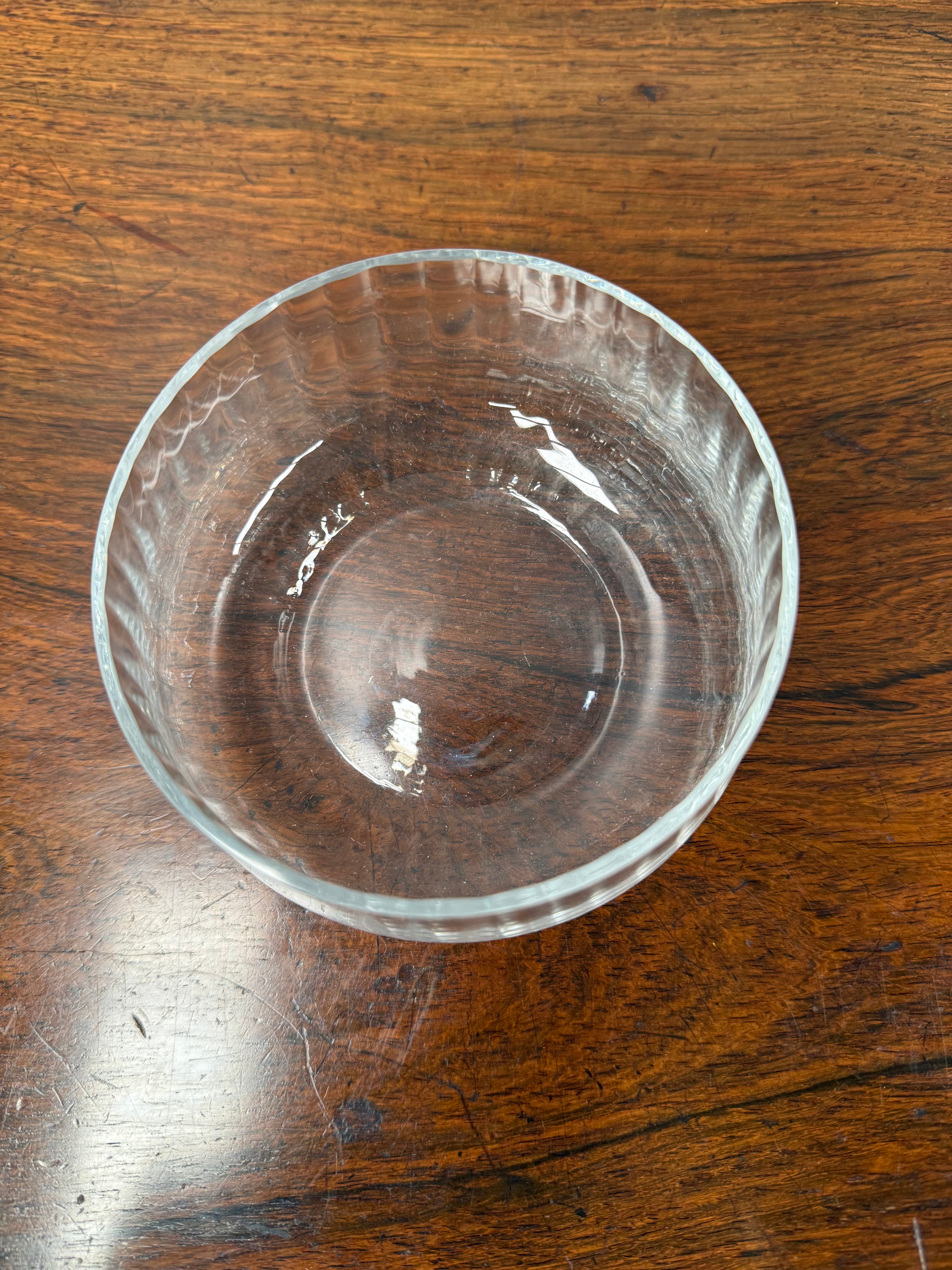 Vintage Krosno Poland Clear Glass Bowl
