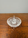 Vintage Cut Crystal Ring Holder Jewellery Dish