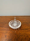 Vintage Crystal Glass Ring Holder Jewellery Dish