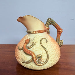 Antique Royal Worcester Lizard Design Jug