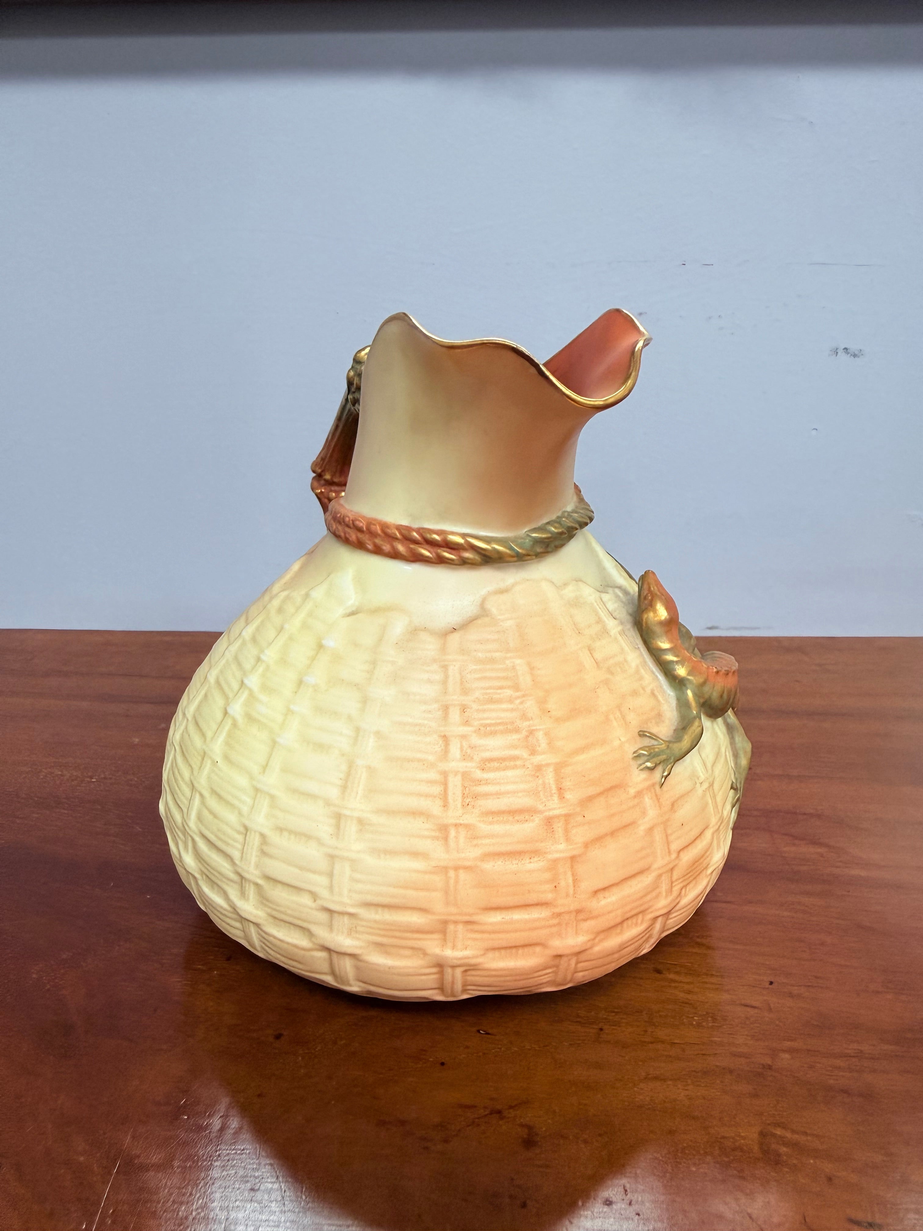 Antique Royal Worcester Lizard Design Jug | Antique & Vintage | Moonee Ponds Antiques | Australia Wide