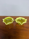 Pair Of Victorian Vaseline Small Bowls With Handles | Antique & Vintage | Moonee Ponds Antiques | Australia Wide Delivery