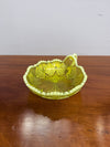 Late Victorian Vaseline Glass Dish With Handle | Antique & Vintage | Moonee Ponds Antiques | Australia Wide Delivery