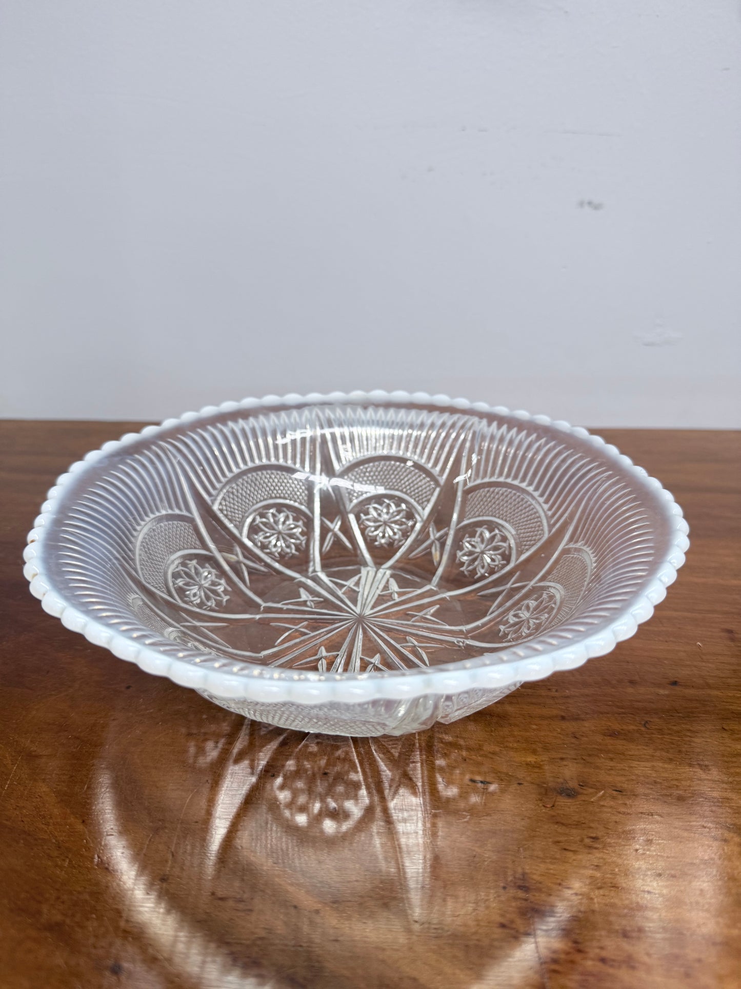 Pretty Victorian Opalescence Glass Bowl