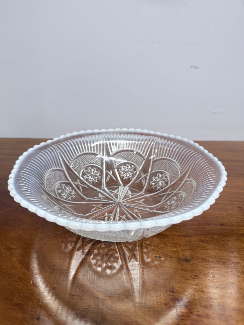 Pretty Victorian Opalescence Glass Bowl