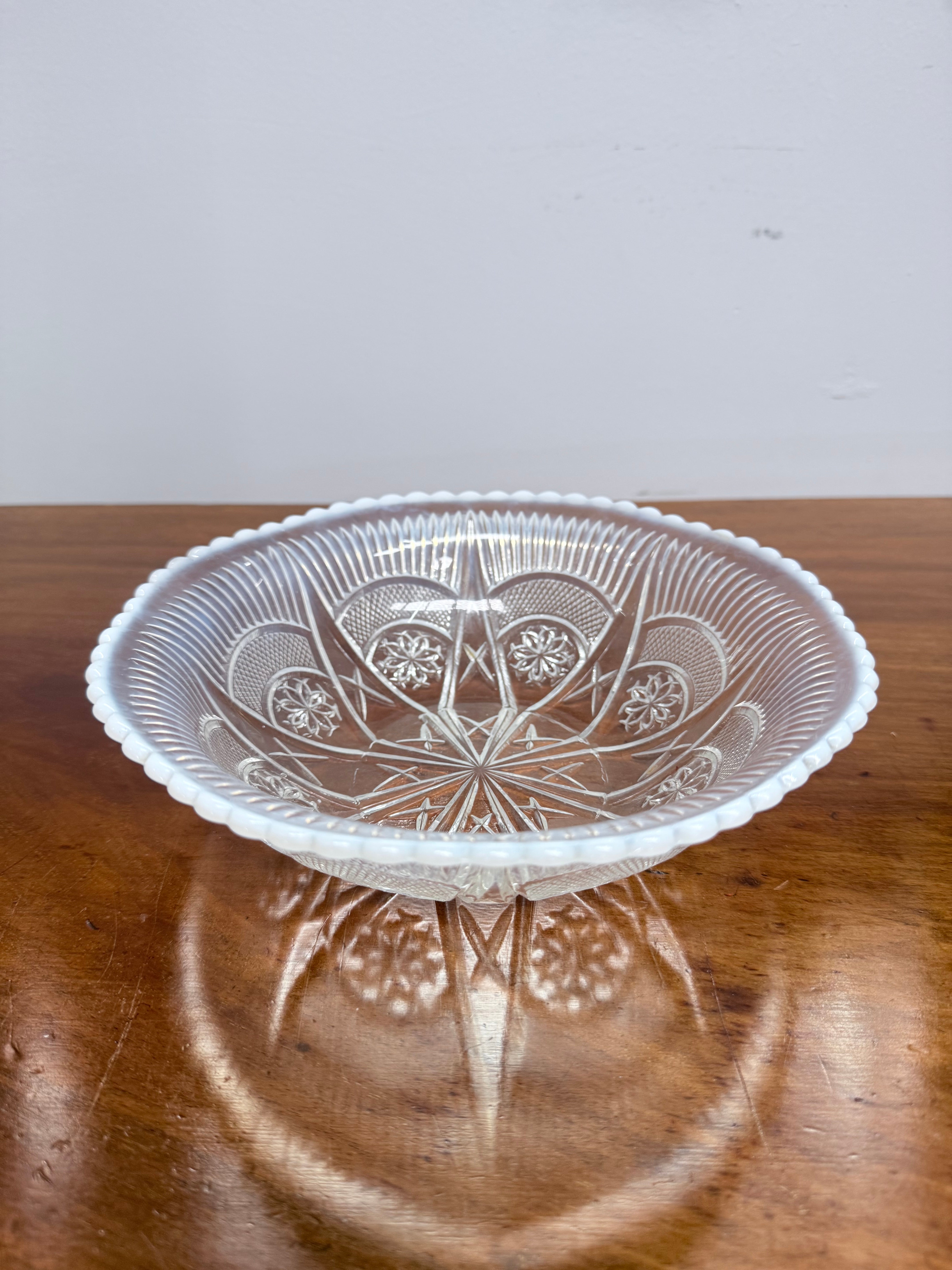 Pretty Victorian Opalescence Glass Bowl | Antique & Vintage | Moonee Ponds Antiques | Australia Wide Delivery