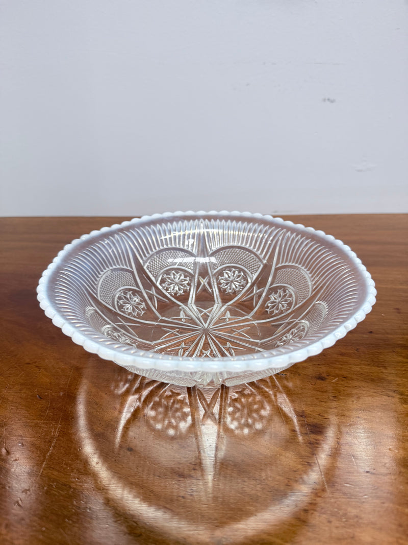 Pretty Victorian Opalescence Glass Bowl