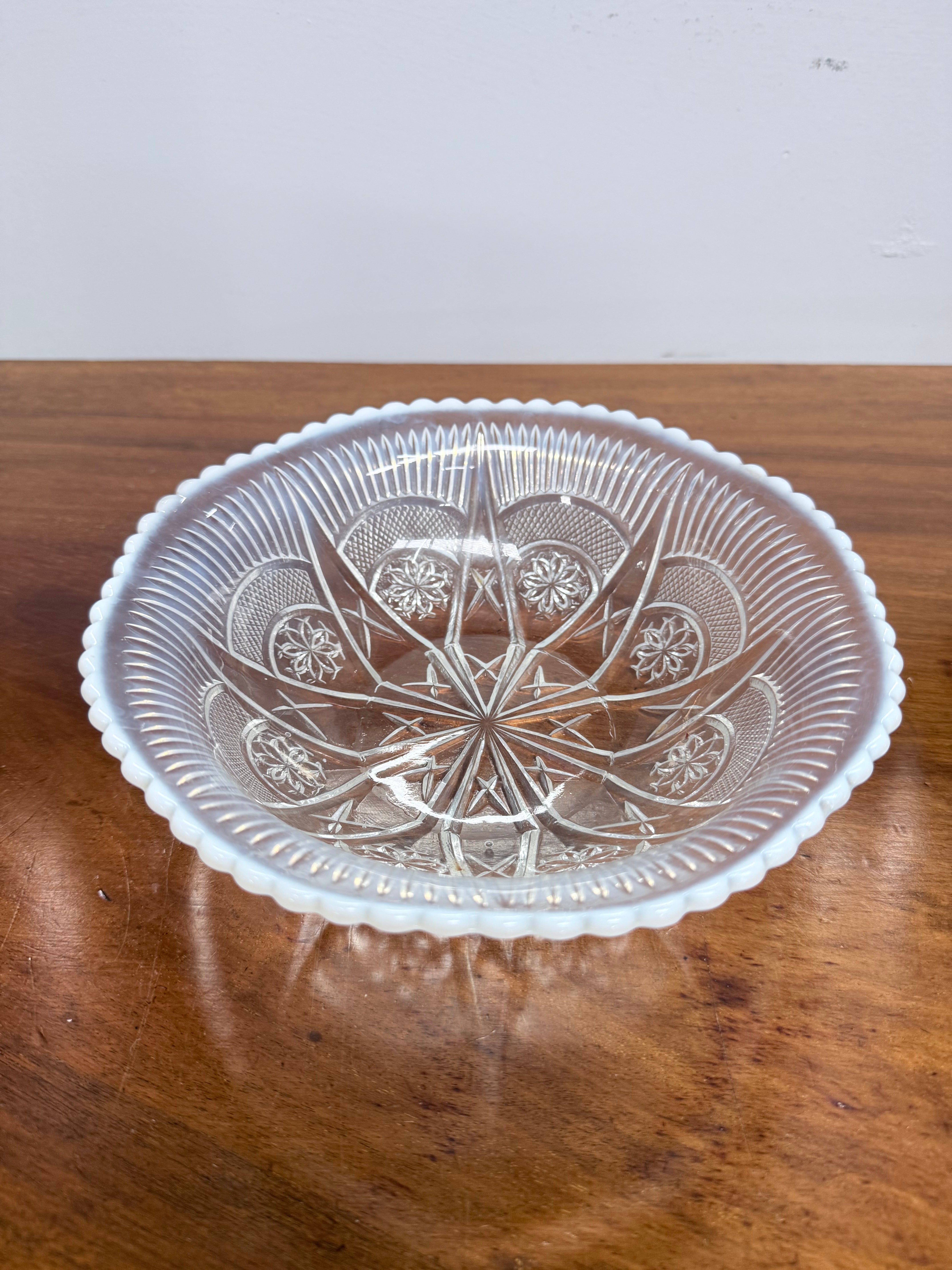Pretty Victorian Opalescence Glass Bowl | Antique & Vintage | Moonee Ponds Antiques | Australia Wide Delivery