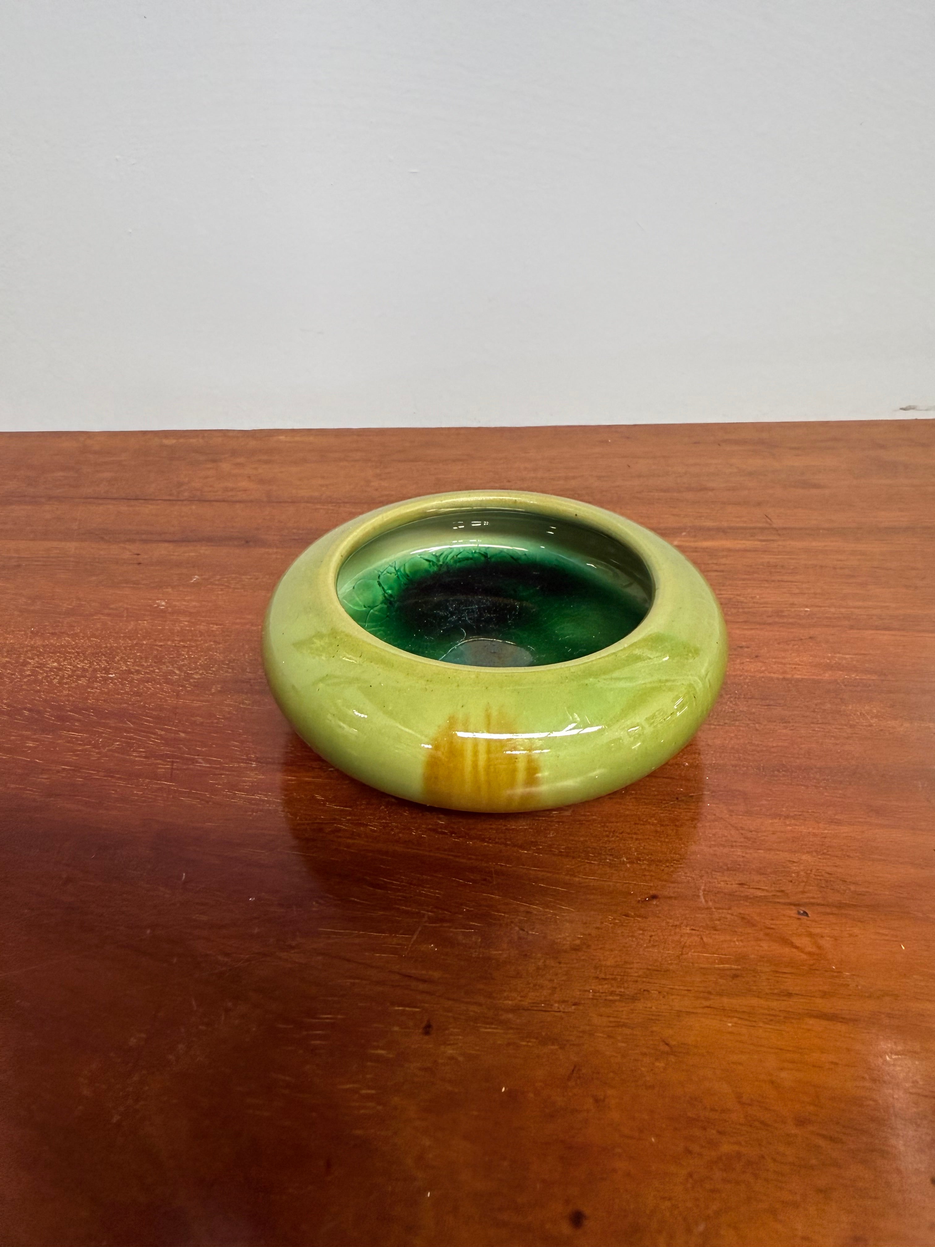 McHugh Pottery Tasmania Drip Glaze Pin Dish | Antique & Vintage | Moonee Ponds Antiques | Australia Wide Delivery