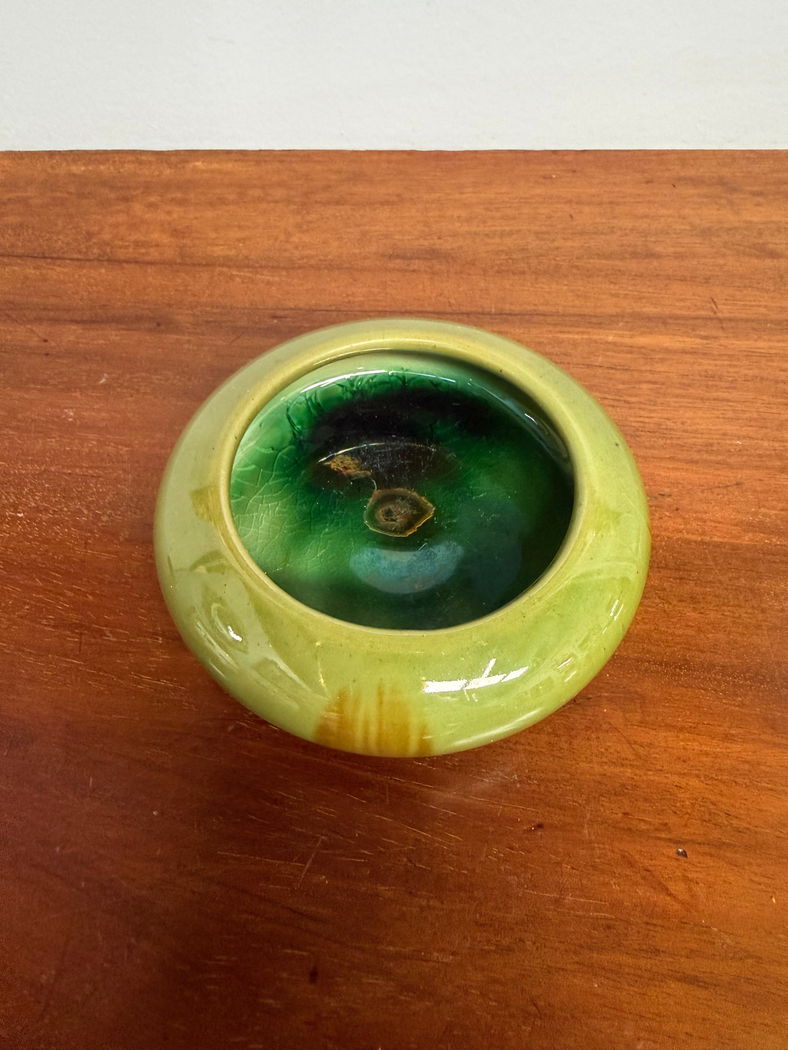 McHugh Pottery Tasmania Drip Glaze Pin Dish | Antique & Vintage | Moonee Ponds Antiques | Australia Wide Delivery