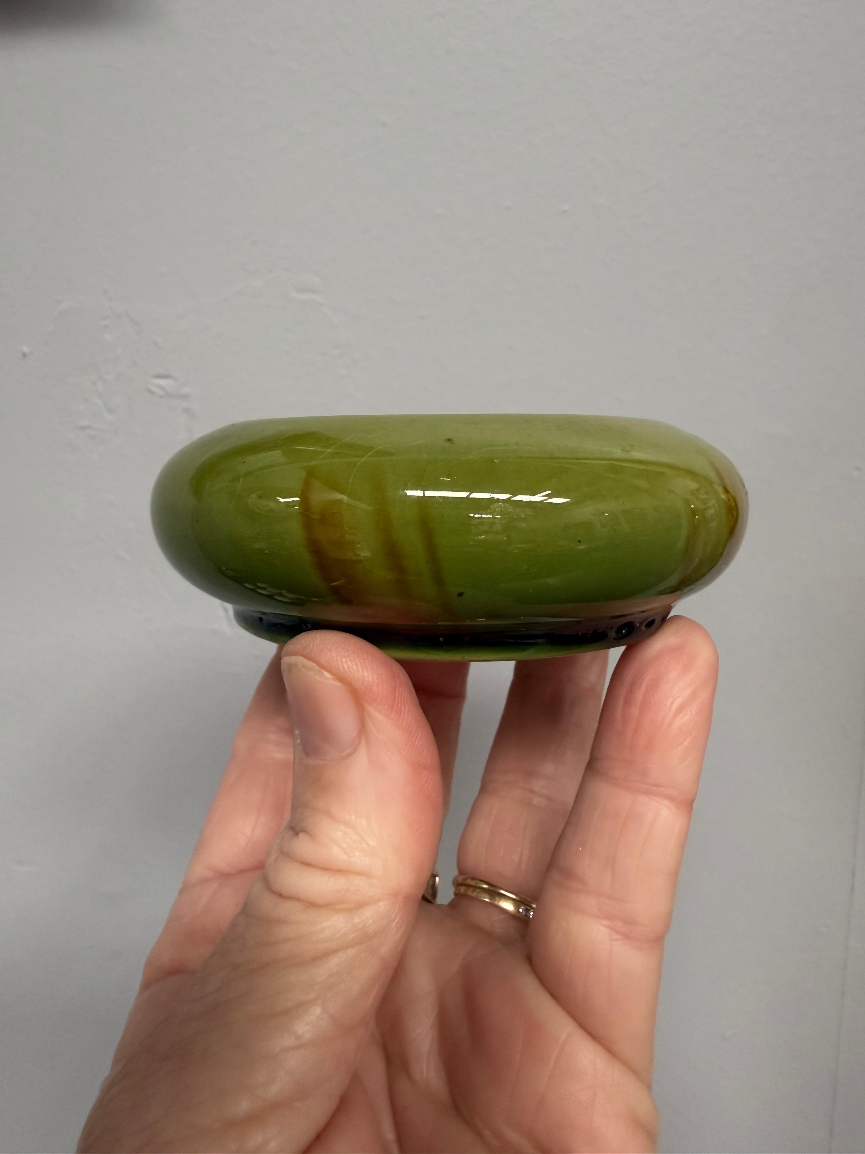 McHugh Pottery Tasmania Drip Glaze Pin Dish | Antique & Vintage | Moonee Ponds Antiques | Australia Wide Delivery