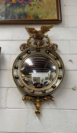 Stunning Gilt Framed Convex Mirror Featuring An Eagle | Antique & Vintage | Moonee Ponds Antiques | Australia Wide Delivery