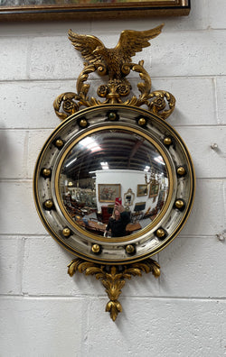 Stunning Gilt Framed Convex Mirror Featuring An Eagle | Antique & Vintage | Moonee Ponds Antiques | Australia Wide Delivery