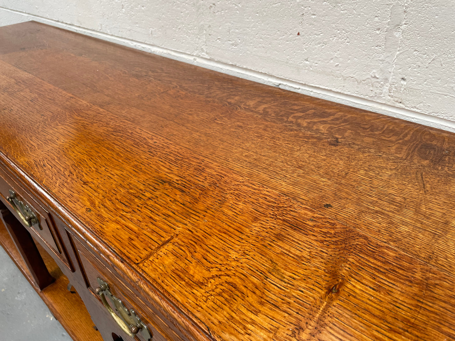 English Oak Three Drawer Kitchen Dresser Base \ Console Table