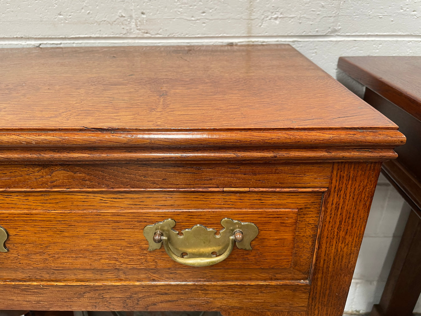 English Oak Three Drawer Kitchen Dresser Base \ Console Table