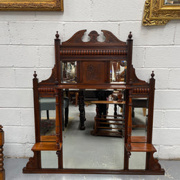 Edwardian Two Tier Over Mantle Mirrorr