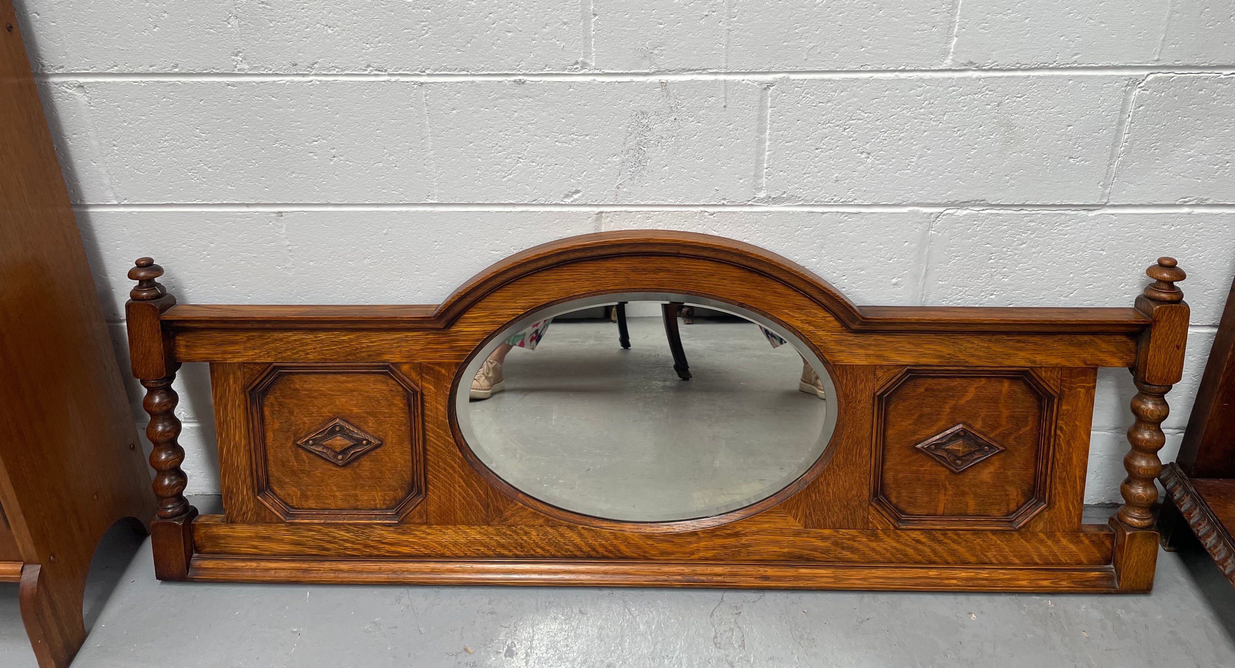 Lovely Tudor Style Oak Carved Mirror | Antique & Vintage | Moonee Ponds Antiques | Australia Wide Delivery
