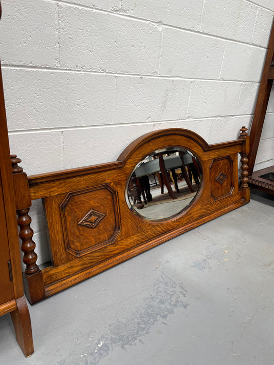 Lovely Tudor Style Oak Carved Mirror