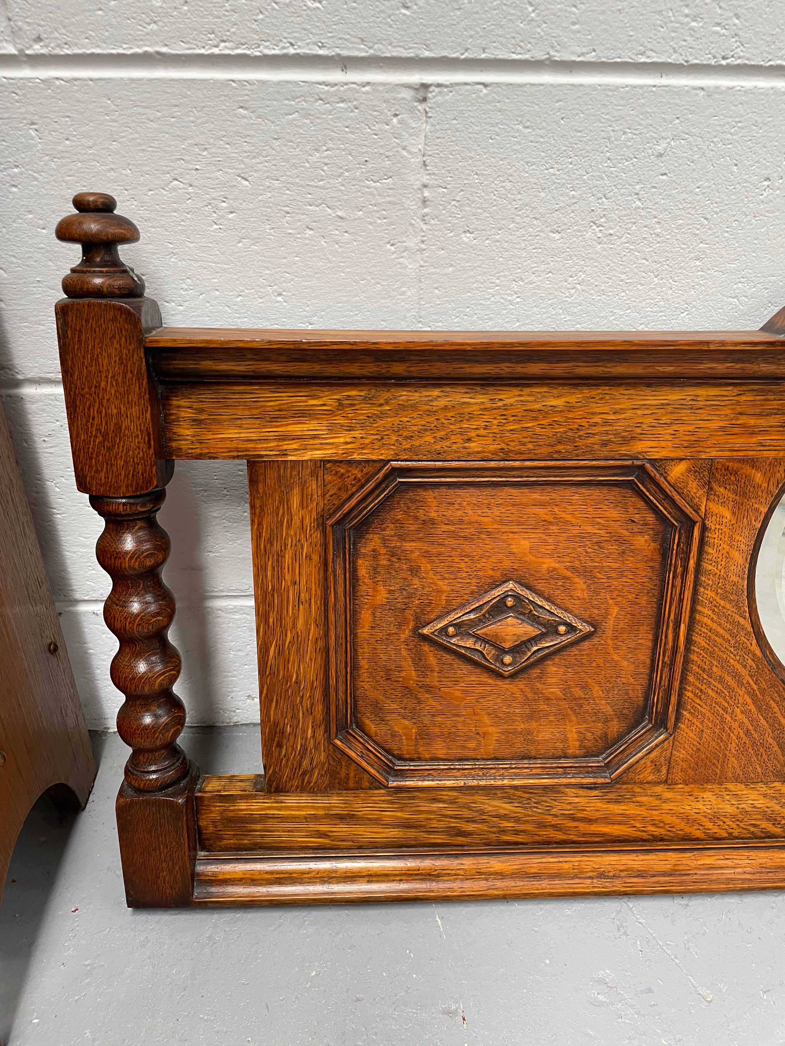 Lovely Tudor Style Oak Carved Mirror | Antique & Vintage | Moonee Ponds Antiques | Australia Wide Delivery