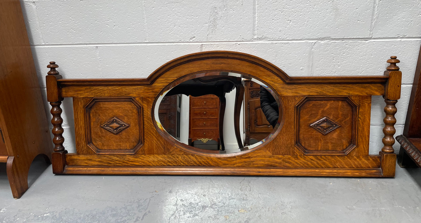 Lovely Tudor Style Oak Carved Mirror