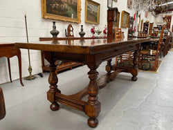 Vintage French Walnut Refectory Table or Two Drawer Desk | Antique & Vintage | Moonee Ponds Antiques | Australia Wide Delivery