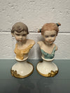 Pair Vintage Capodimonte Art Nouveau Style Busts | Antique & Vintage | Moonee Ponds Antiques | Australia Wide Delivery