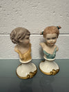 Pair Vintage Capodimonte Art Nouveau Style Busts | Antique & Vintage | Moonee Ponds Antiques | Australia Wide Delivery