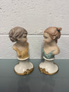 Pair Vintage Capodimonte Art Nouveau Style Busts | Antique & Vintage | Moonee Ponds Antiques | Australia Wide Delivery