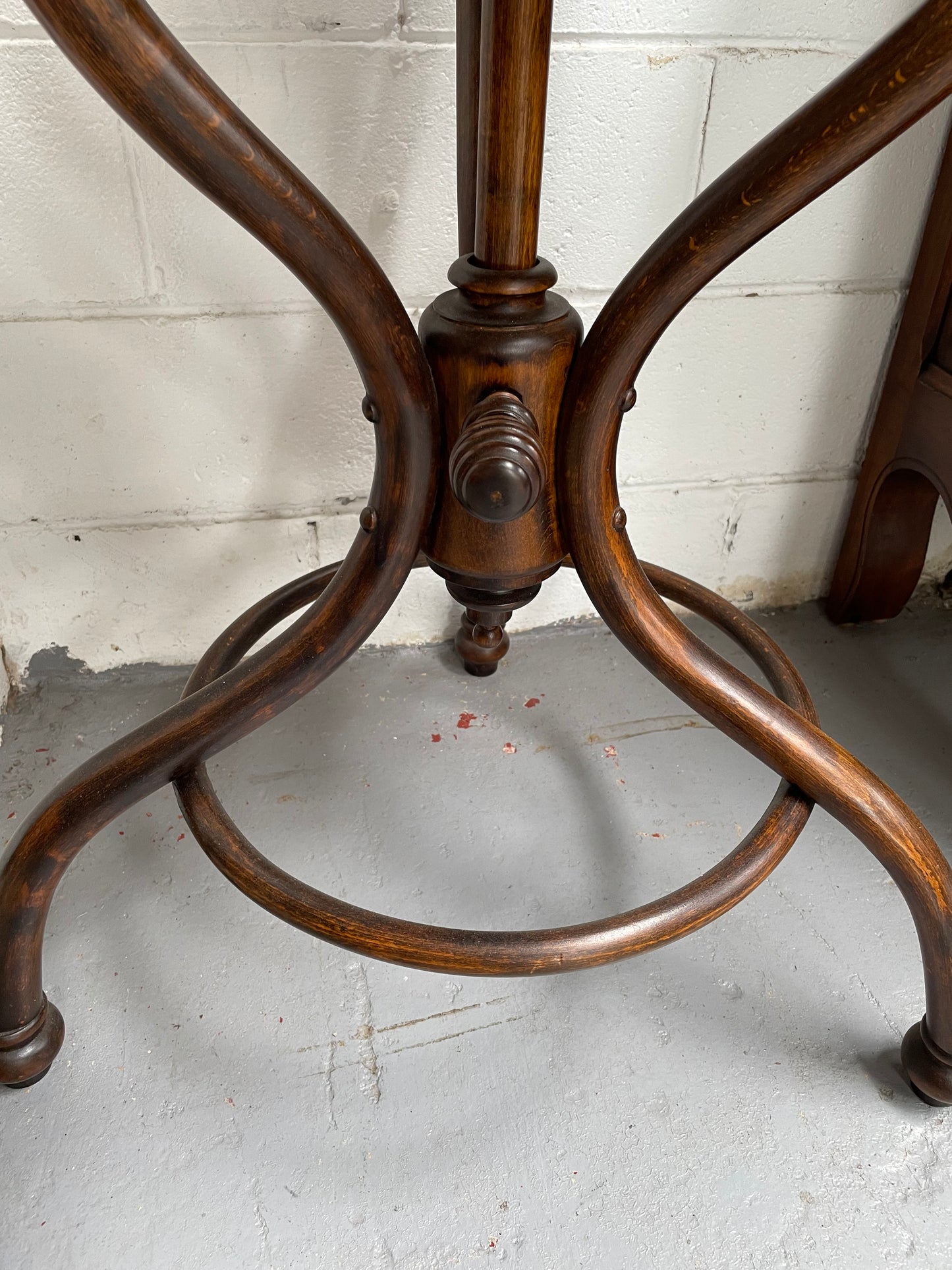 Antique Bentwood Dressing Stand With Table, Drawer & Mirror