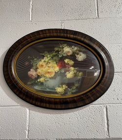 Lovely Art deco frame with floral Print | Antique & Vintage | Moonee Ponds Antiques | Australia Wide Delivery