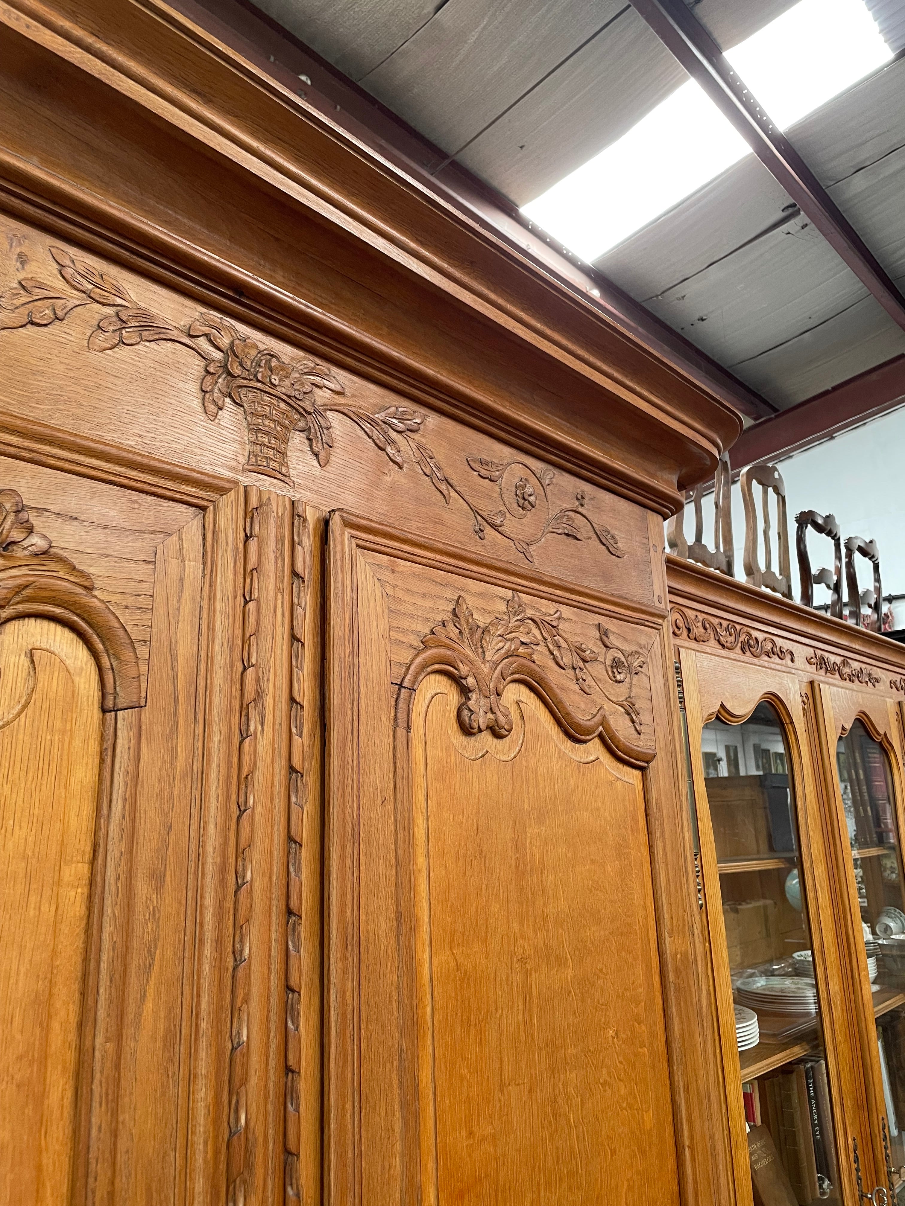 French Oak Two Door Marriage Armoire | Antique & Vintage | Moonee Ponds Antiques | Australia Wide Delivery