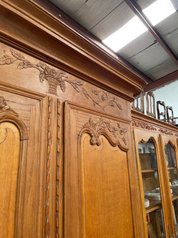 French Oak Two Door Marriage Armoire | Antique & Vintage | Moonee Ponds Antiques | Australia Wide Delivery