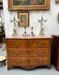 French Louis XIV Style Three Drawer Marble Top Commode | Antique & Vintage | Moonee Ponds Antiques | Australia Wide Delivery