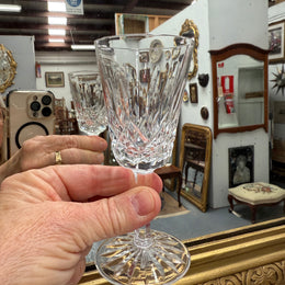 Set of 6 Vintage Lismore Pattern Waterford Crystal Sherry Glasses
