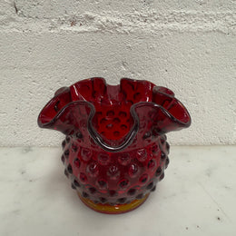 Vintage Fenton Ware Ruby Red Vase
