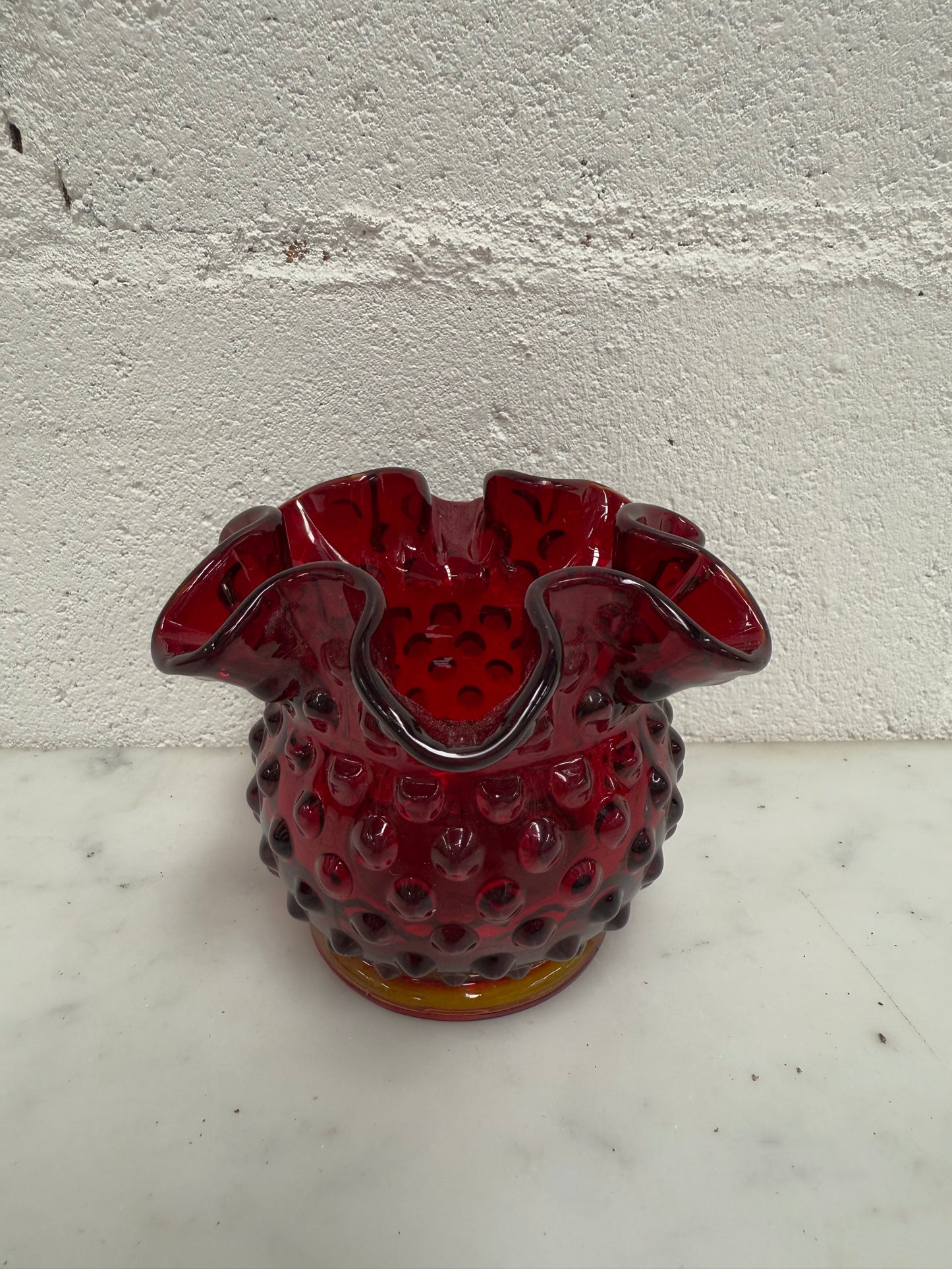 Vintage Fenton Ware Ruby Red Vase