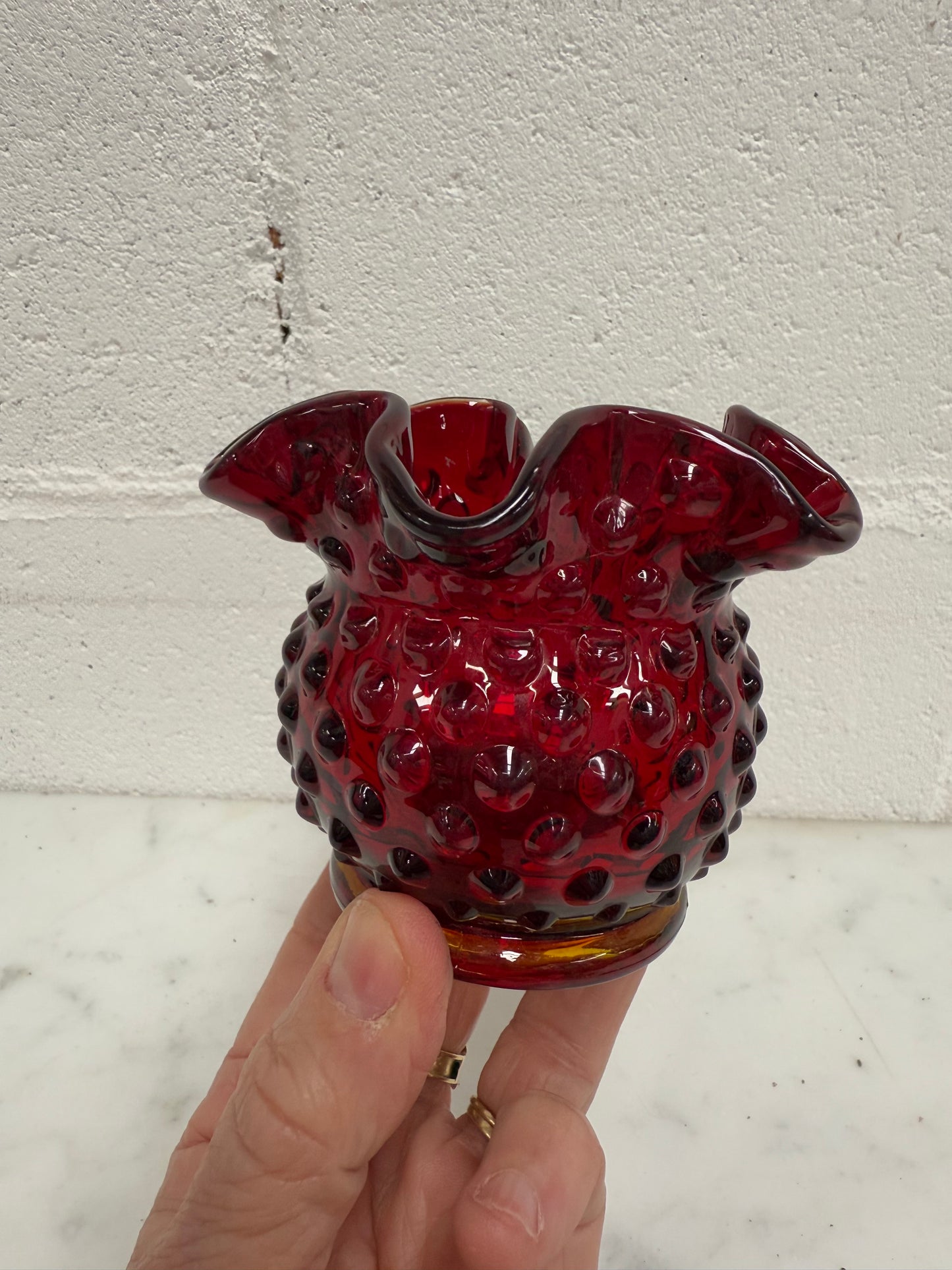 Vintage Fenton Ware Ruby Red Vase