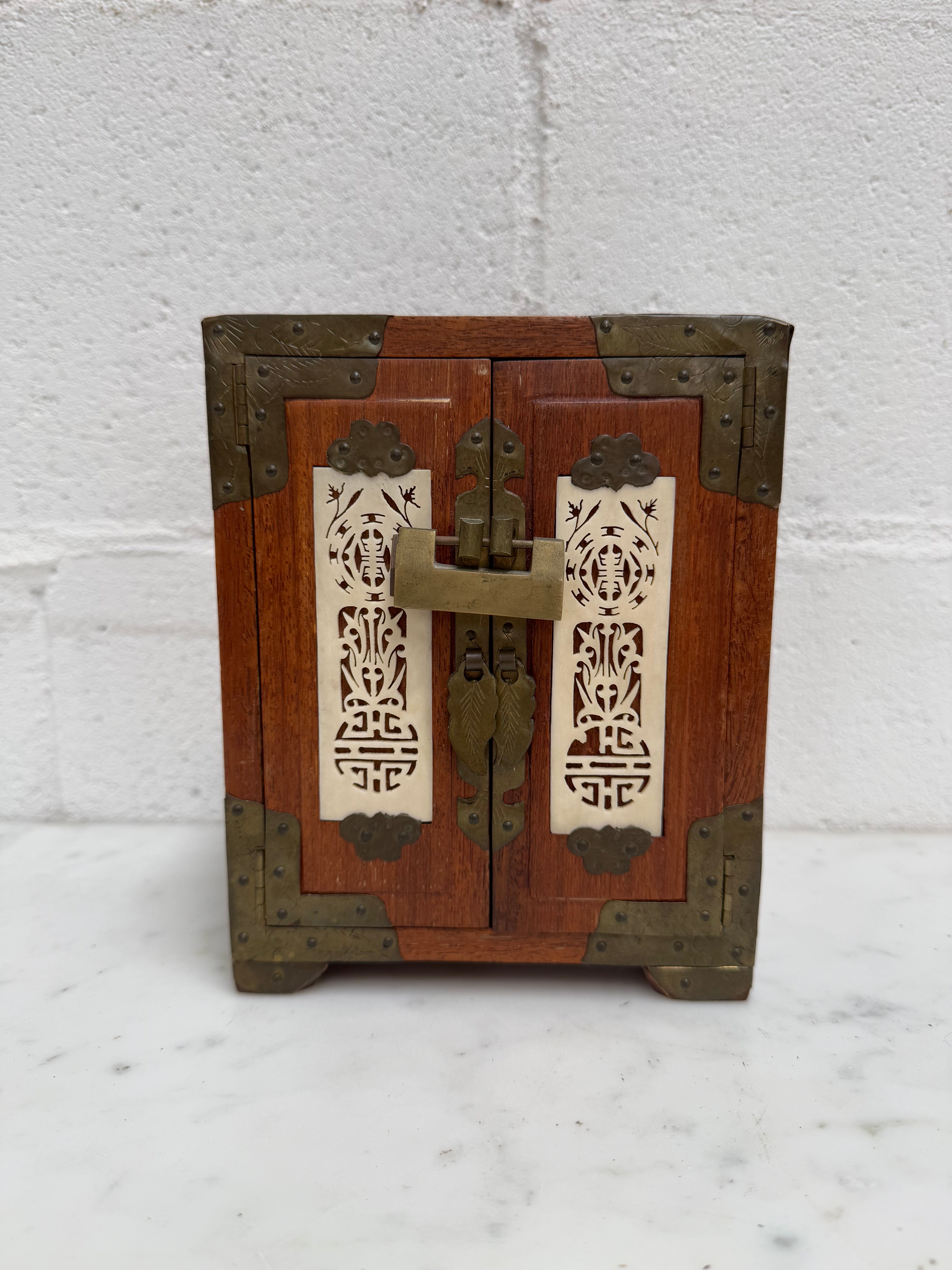Vintage Chinese Lockable Jewellery Box | Antique & Vintage | Moonee Ponds Antiques | Australia Wide Delivery