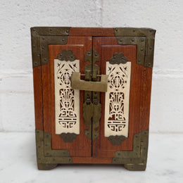 Vintage Chinese Lockable Jewellery Box