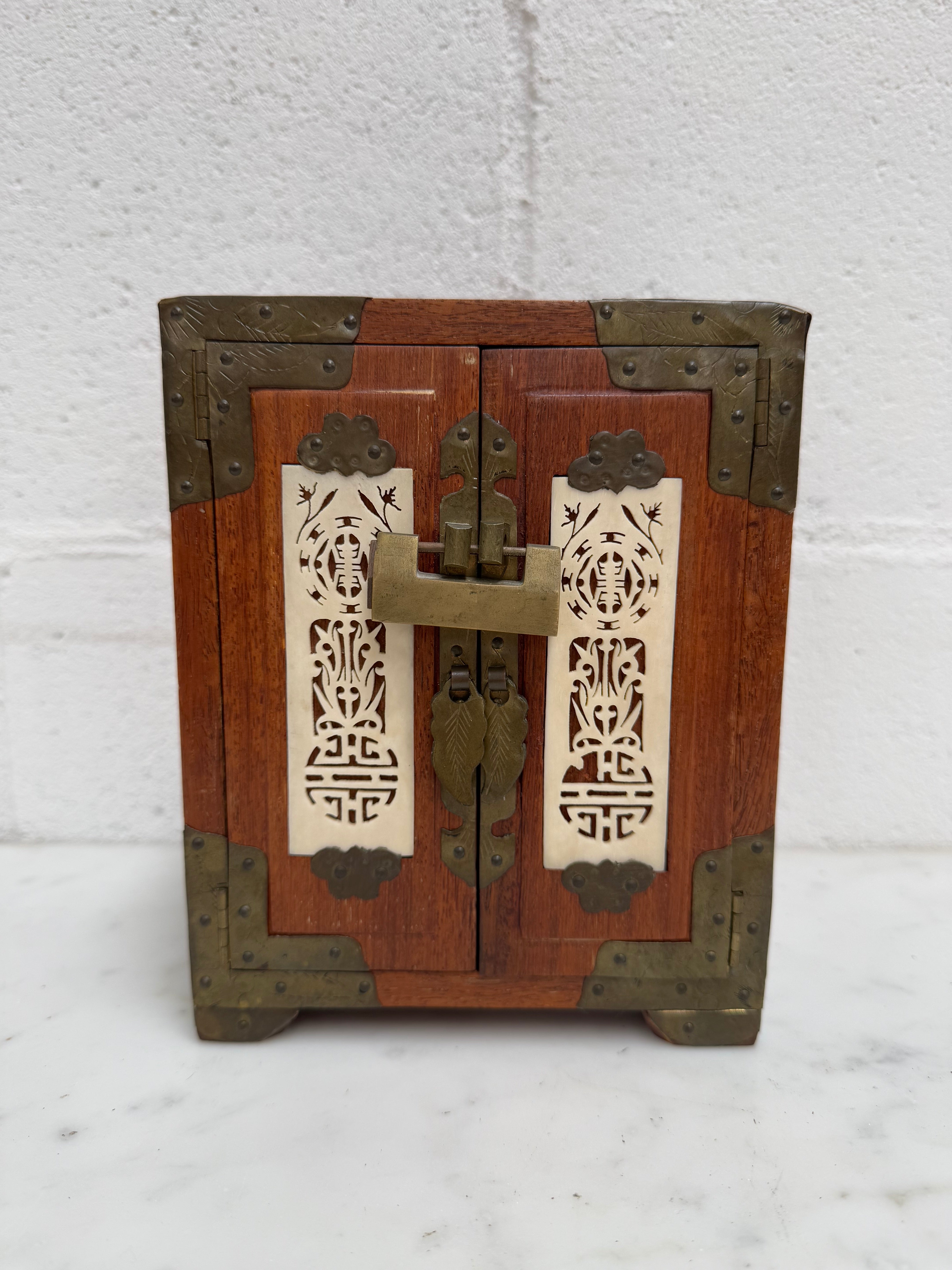 Vintage Chinese Lockable Jewellery Box | Antique & Vintage | Moonee Ponds Antiques | Australia Wide Delivery